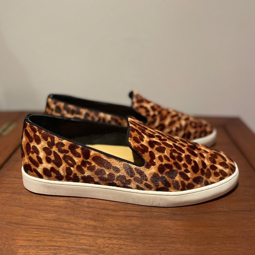 BIRDIES Leopard-Print Slip-On Sneakers (sz 10)